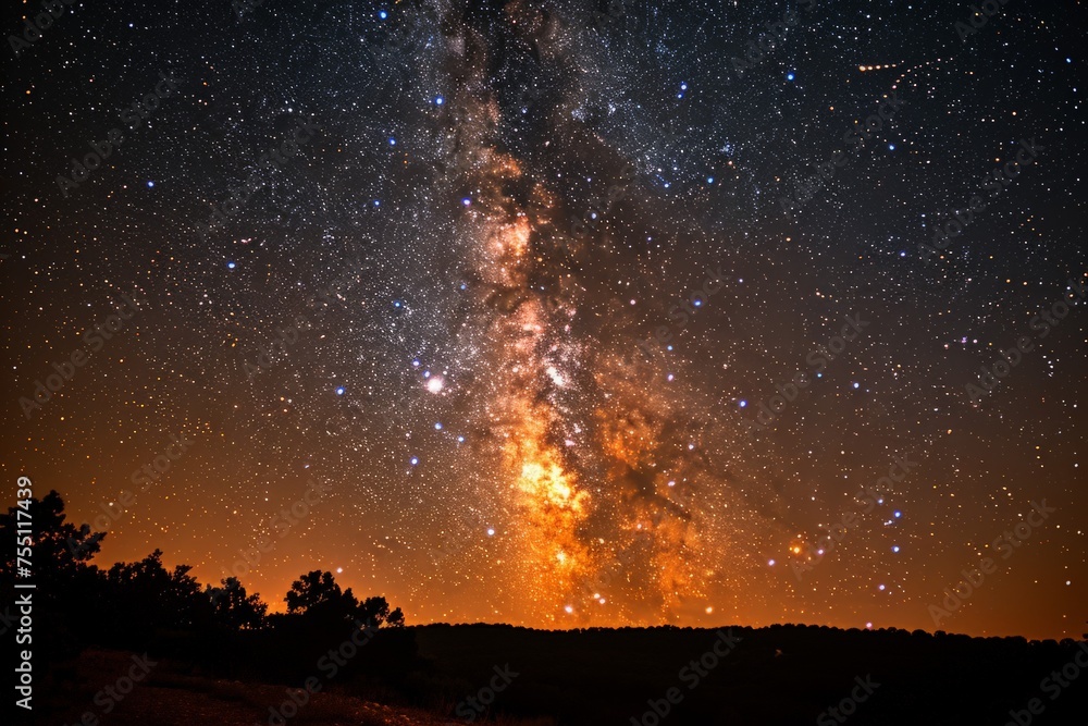 Star-Filled Night Sky With Milky Way