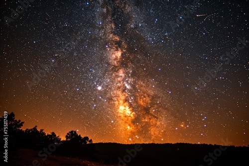 Star-Filled Night Sky With Milky Way