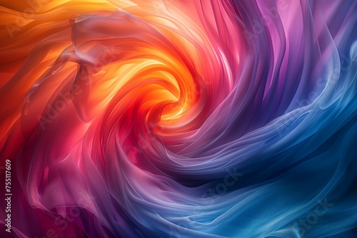 Colorful Vortex Swirl in Computer Generated Image