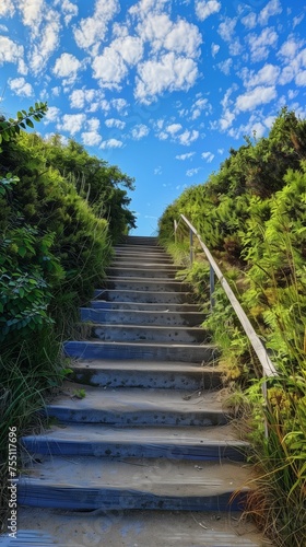 stairway going to the top of the hill, stairway to heaven