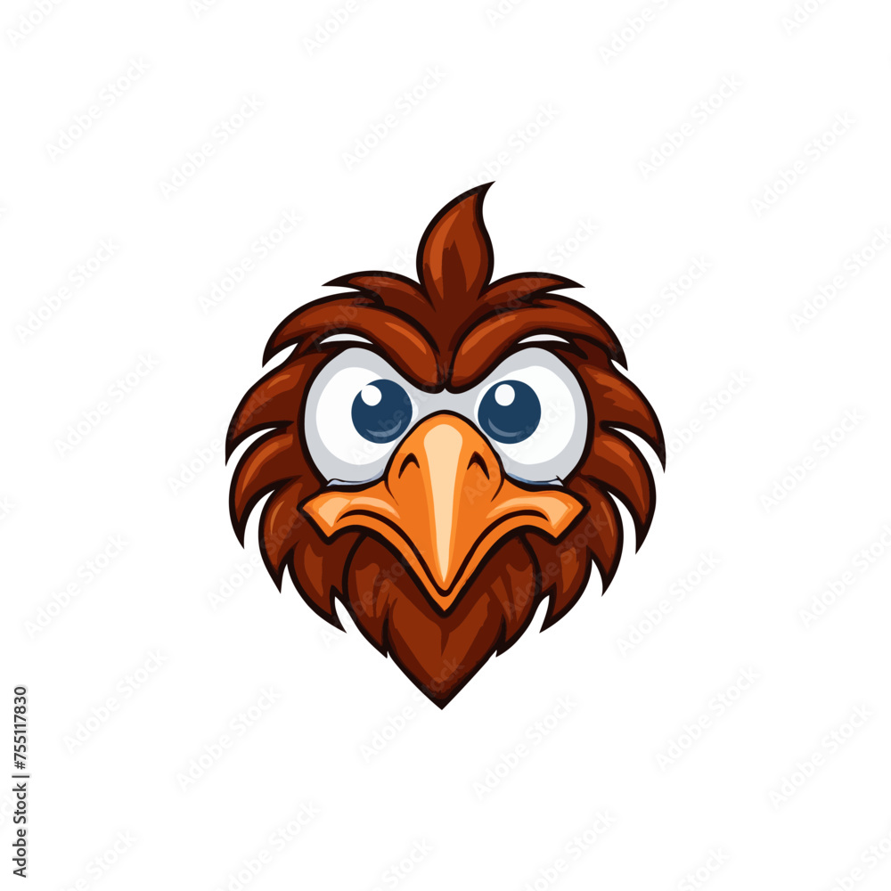 Obraz premium Thanksgiving Turkey Bird Cartoon Mascot Character. Vector Illustration Flat Design Isolated On White Background