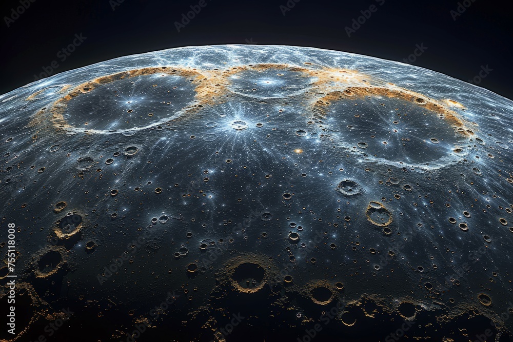 Fototapeta premium Close-Up of Moons Surface