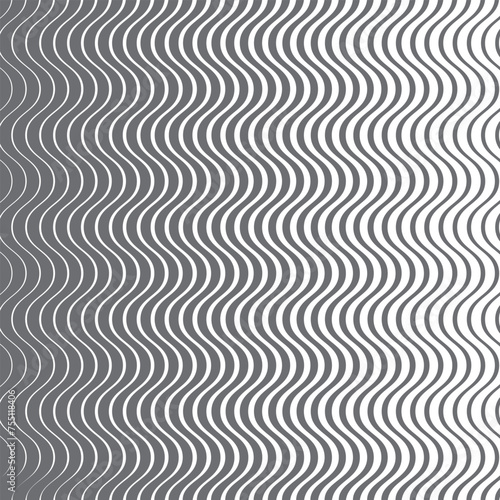 simple abstract grey ash color halftone wavy zig zag line pattern art on white color background