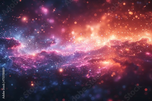 Vibrant Space Filled With Stars and Dust