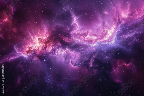 Purple and Blue Space Filled With Stars