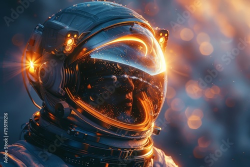 Close-Up of Person Wearing Space Suit