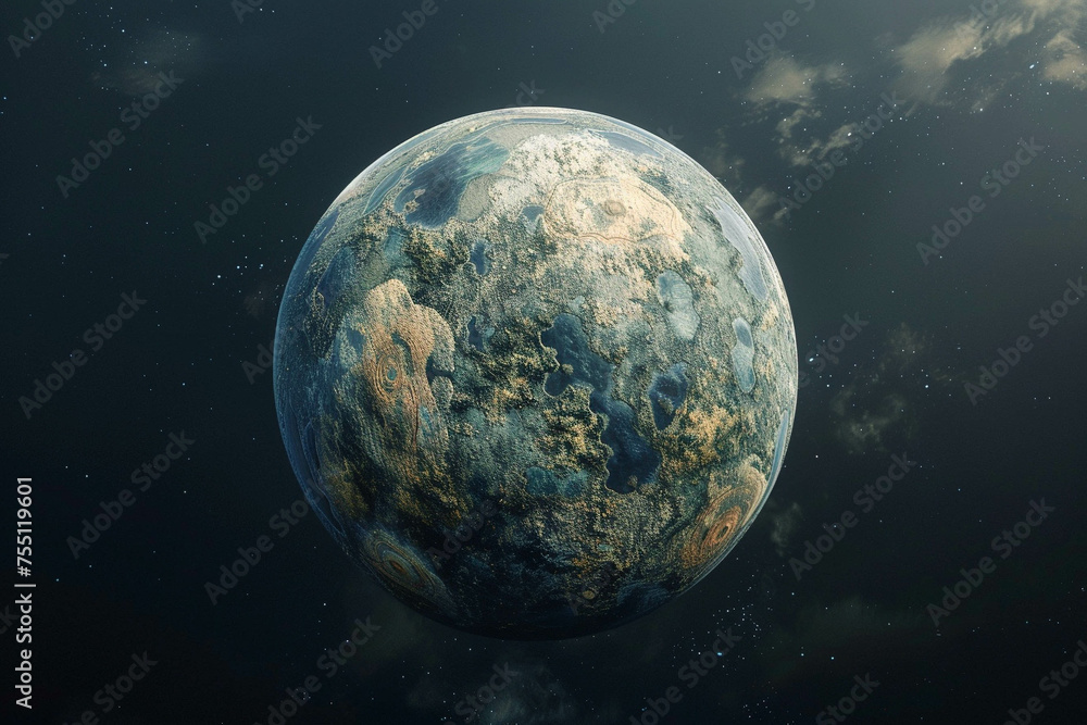 Close-up view of planet Earth from space. Earth Day.