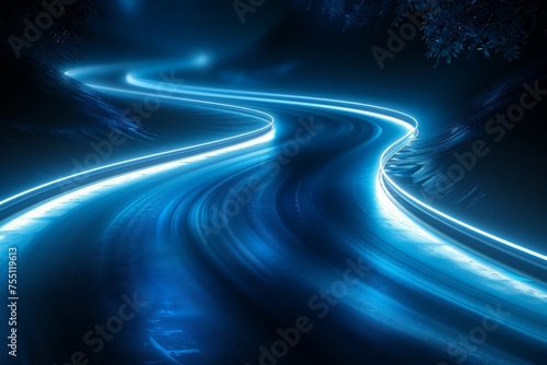 Blurry Road in the Night