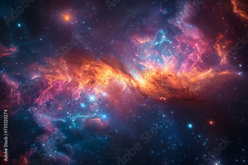 Vibrant Space Filled With Stars
