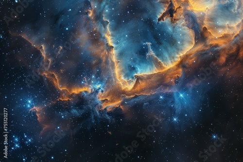 Star Cluster Illuminating the Night Sky