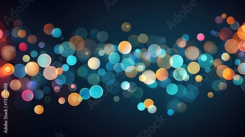 Blurry Colorful Lights on Dark Background