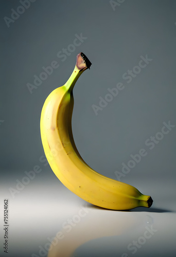 banana on a white