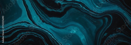 abstract liquid art painting using alcohol ink technique. Liquid design illustration Mix of blue waves and black. Wallpaper background with luxury decorative elements