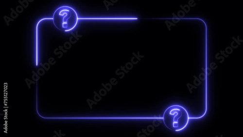 Question Mark frame Motion Element transparent background animation .This engaging animation adds depth and intrigue to your visuals, captivating audiences and sparking curiosity. photo