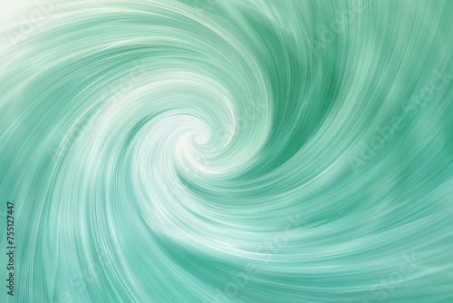 Abstract swirl of mint green and seafoam blue Creating a calm and refreshing visual experience Perfect for serene and minimalist designs