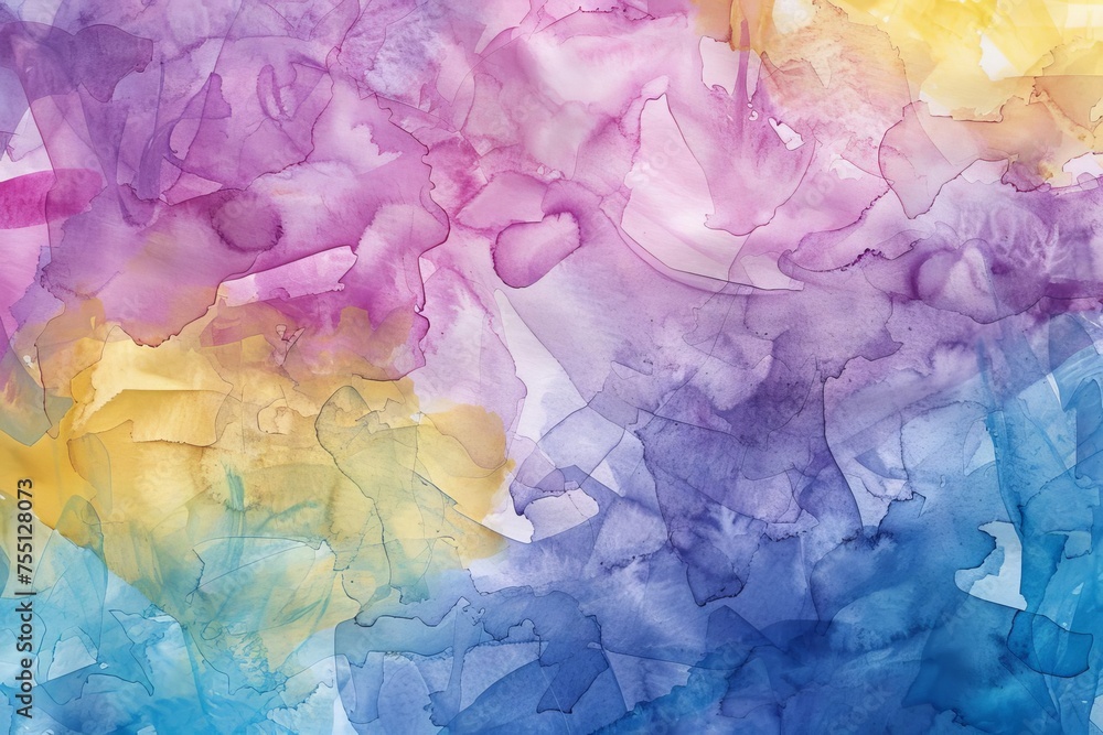 Bright and colorful watercolor background Offering a vibrant and artistic texture for creative projects and designs