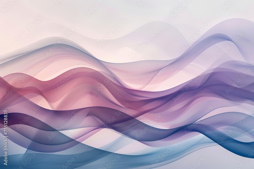 Obraz premium Creative abstract panorama with flowing organic shapes and soothing color transitions Designed for modern aesthetic wallpapers