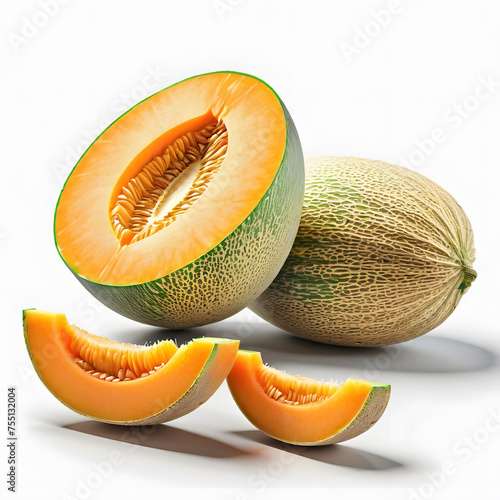 melon isolated on white