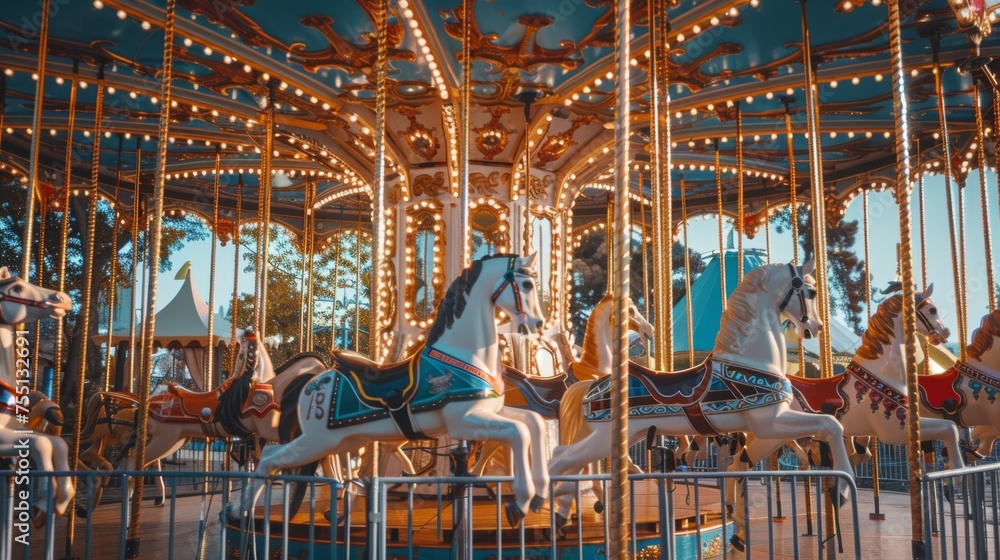 a infantil carousel soft colors 