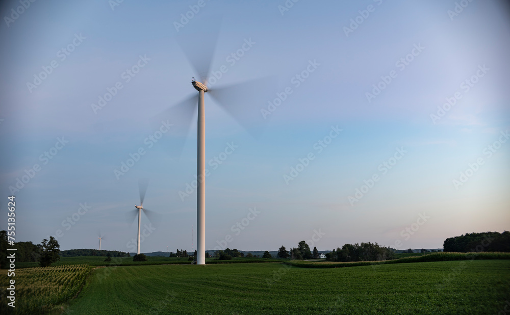 Obraz premium wind turbines farm