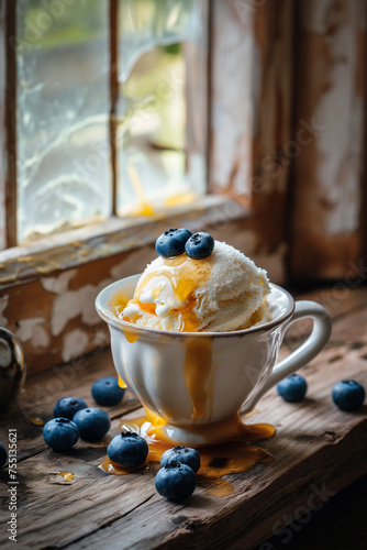 lifestyle photo of creamy vanilla ice cream