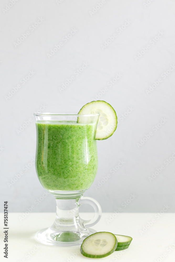 Green vegetable smoothie with fresh vegetables Green vegetable smoothie with fresh vegetables