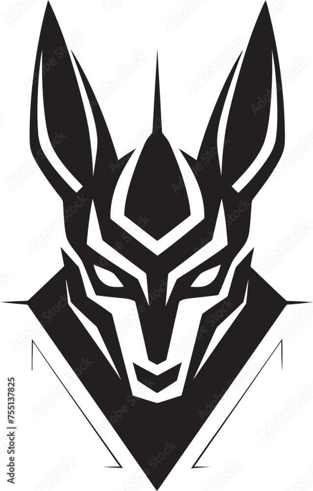 Glyph of the Jackal God An Abstract Anubis Mascot Design Cubist Canine A Modern Anubis Mascot Logo in Bold Shapes Glyph of the Jackal God An Abstract Anubis Mascot Design Cubist Canine A Modern Anubis Mascot Logo in Bold Shapes
