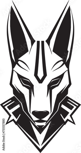 Anubis in Armor A Guardian Mascot Logo Design The Jackals Eye An Abstract Anubis Mascot Icon with Focus