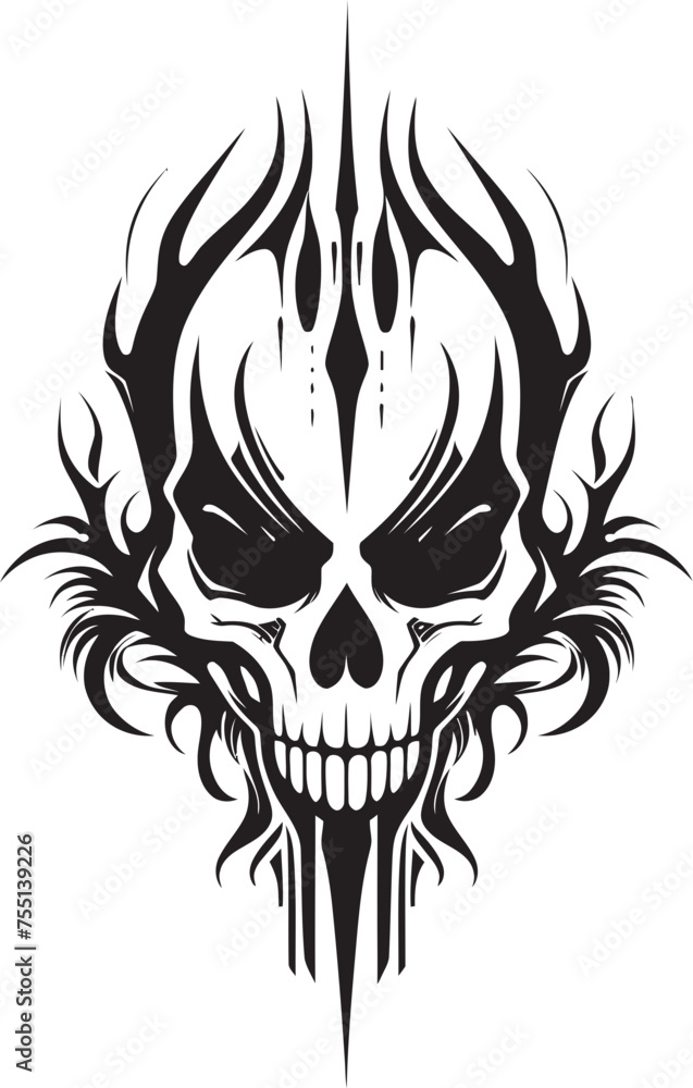 Cryptic Convergence Abstract Skull Symbol Celestial Cipher Tattoo Graphic Vector Cryptic Convergence Abstract Skull Symbol Celestial Cipher Tattoo Graphic Vector