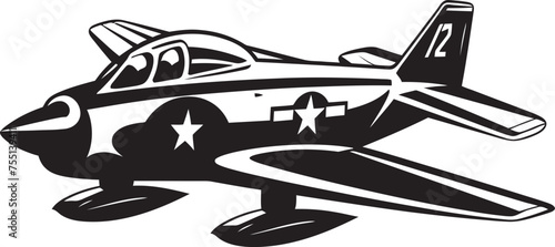 Thundering Valor Air Force Thunderbolt Emblem Warbird Warrior Thunderbolt Iconic Design