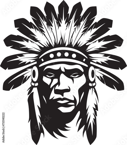 Silent Guardian Tribal Face Emblem Tribal Majesty Apache Icon Design