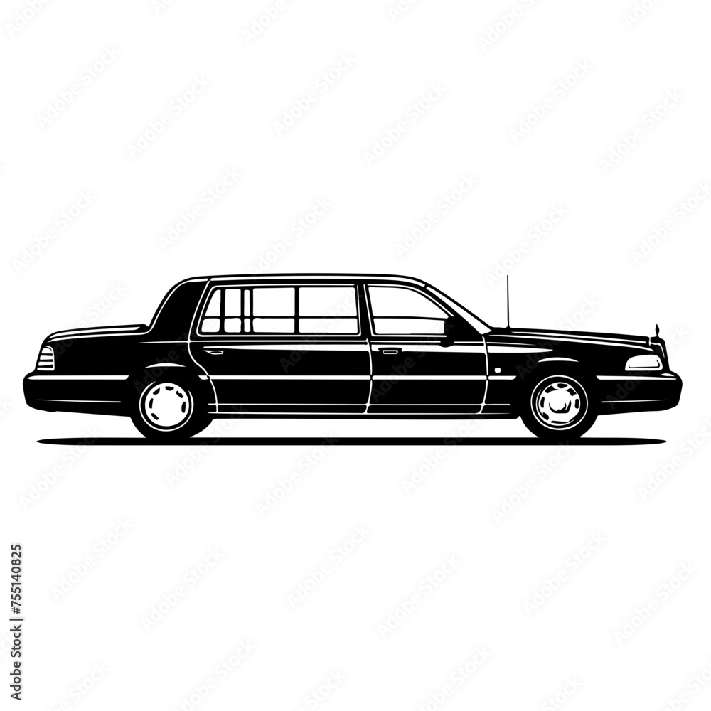 Luxury limousine car