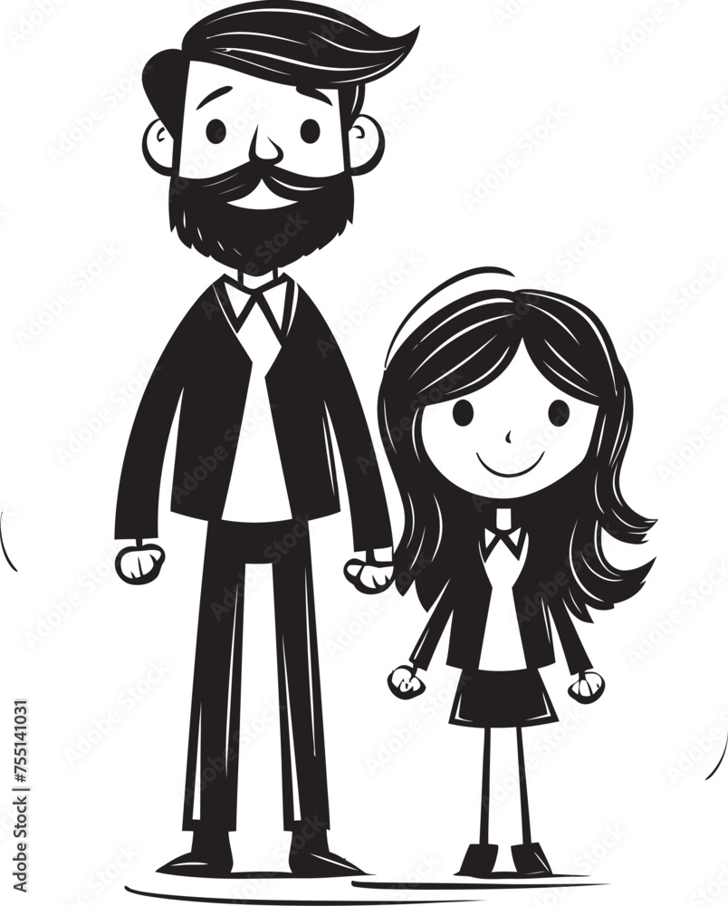 Daddys Joyride Happy Family Logo Joyful Moments Cartoon Vector Emblem Daddys Joyride Happy Family Logo Joyful Moments Cartoon Vector Emblem