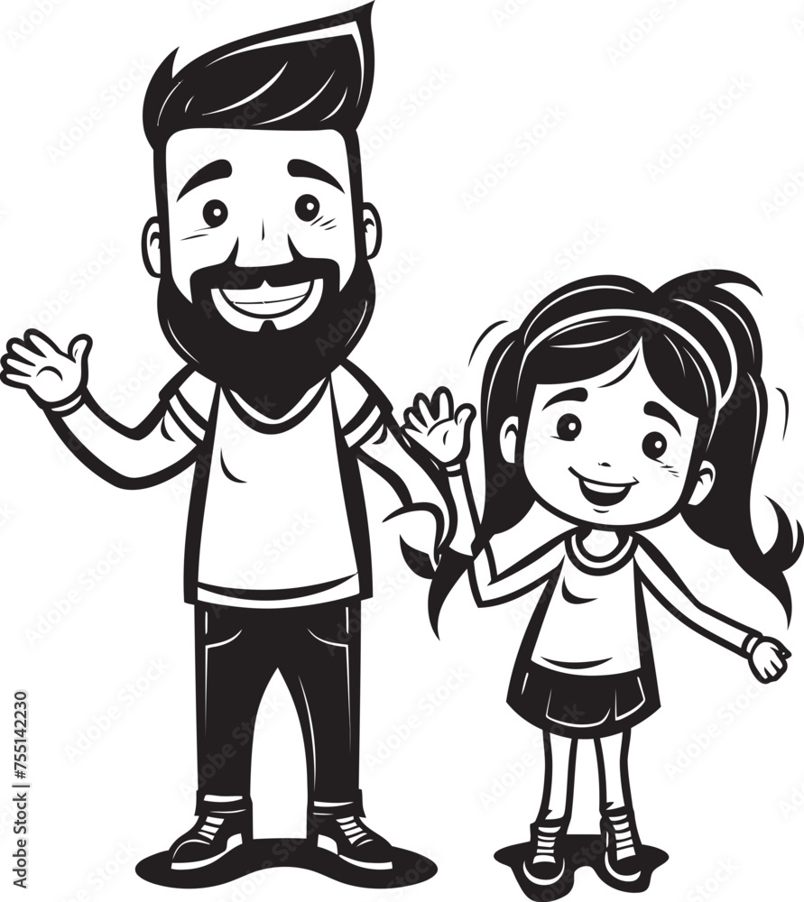 Daddys Little Treasure Father Daughter Vector Graphic Joyful Journeys Cartoon Logo Icon Daddys Little Treasure Father Daughter Vector Graphic Joyful Journeys Cartoon Logo Icon