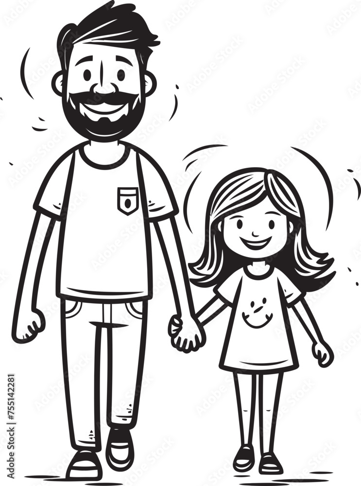 Daddys Joyride Father Daughter Vector Icon Smiling Together Cartoon Logo Graphic Daddys Joyride Father Daughter Vector Icon Smiling Together Cartoon Logo Graphic