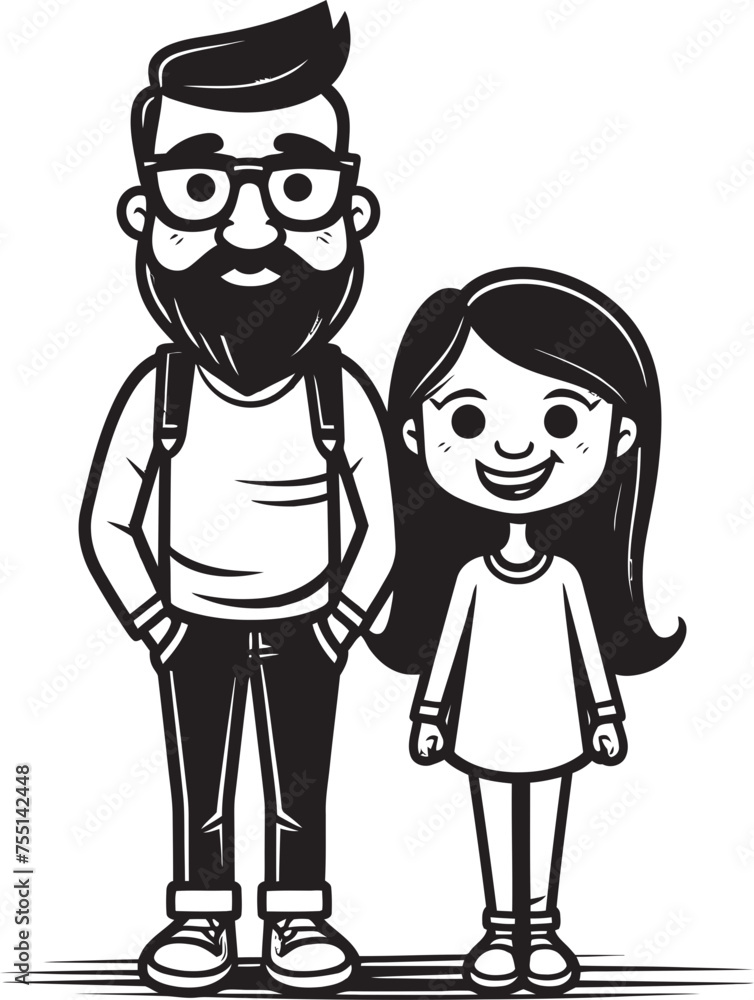 Daddys Little Sunshine Father and Daughter Vector Icon Joyful Adventures Cartoon Logo Graphic Daddys Little Sunshine Father and Daughter Vector Icon Joyful Adventures Cartoon Logo Graphic