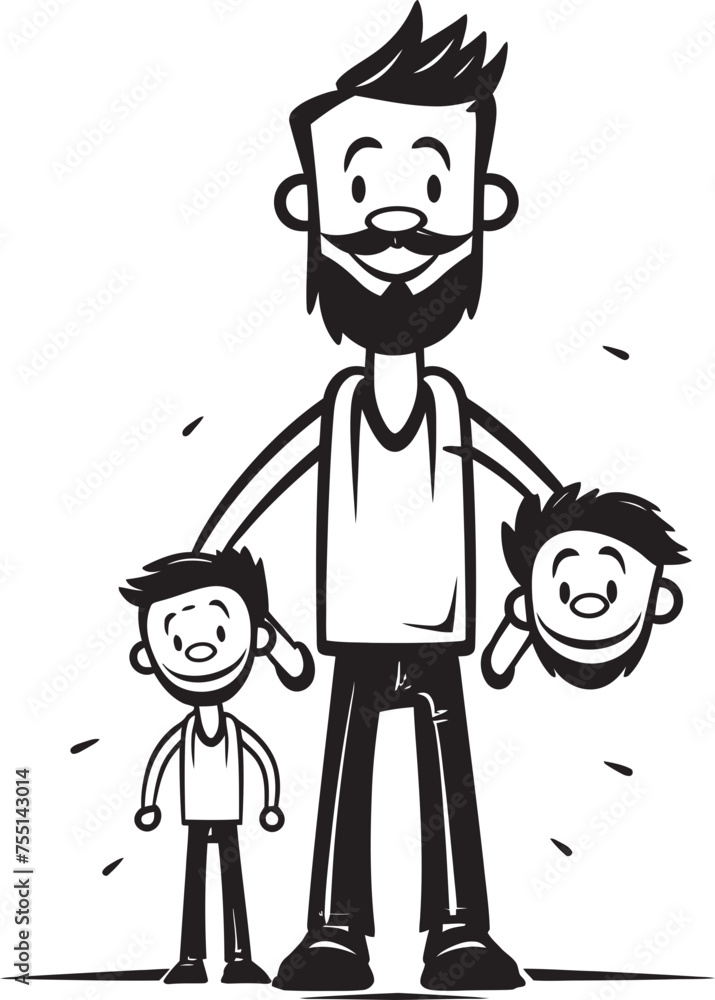 Heartfelt Happiness Happy Family Design Loving Laughter Cartoon Iconic Design Heartfelt Happiness Happy Family Design Loving Laughter Cartoon Iconic Design