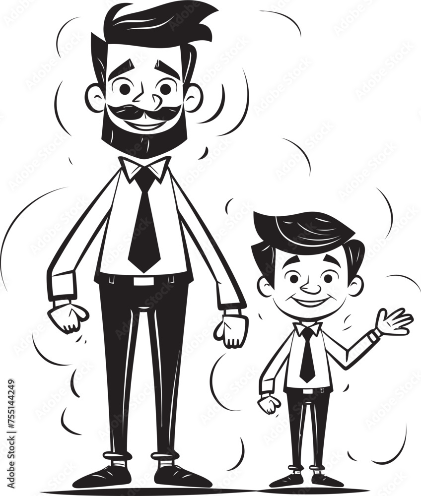 Cherished Moments Father Son Vector Emblem Blissful Bond Cartoon Emblematic Symbol Cherished Moments Father Son Vector Emblem Blissful Bond Cartoon Emblematic Symbol