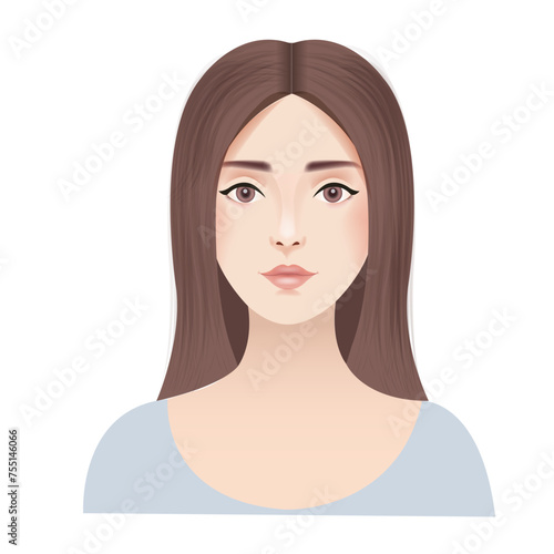 Woman Head With White Background