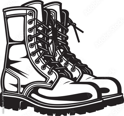Elite Endurance Utility Boots Iconic Symbol Strategic Stance Marine Combat Boots Emblem