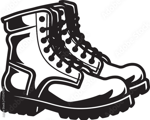 Mission Ready Vector Emblematic Design Tactical Toughness Utility Boots Symbol