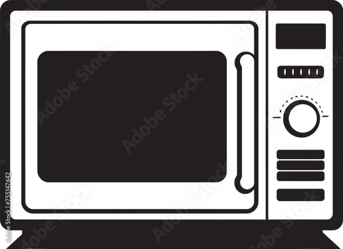 Culinary Speedster Vector Microwave Graphics Rapid Foodie Iconic Microwave Icon