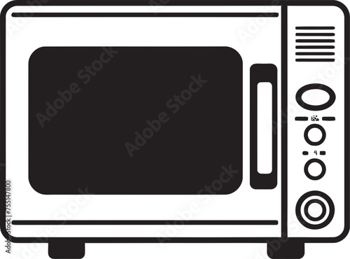 Microwave Magic Moments Vector Emblematic Logo Express Culinary Concoctions Iconic Microwave Symbol