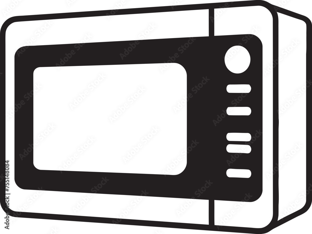 Fast Fare Microwave Vector Icon Culinary Companion Icon Design Fast Fare Microwave Vector Icon Culinary Companion Icon Design