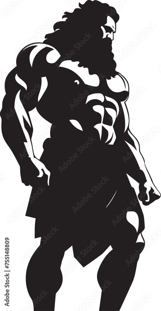 Titan of Power Vector Hercules Icon Herculean Legacy Iconic Symbol of Strength