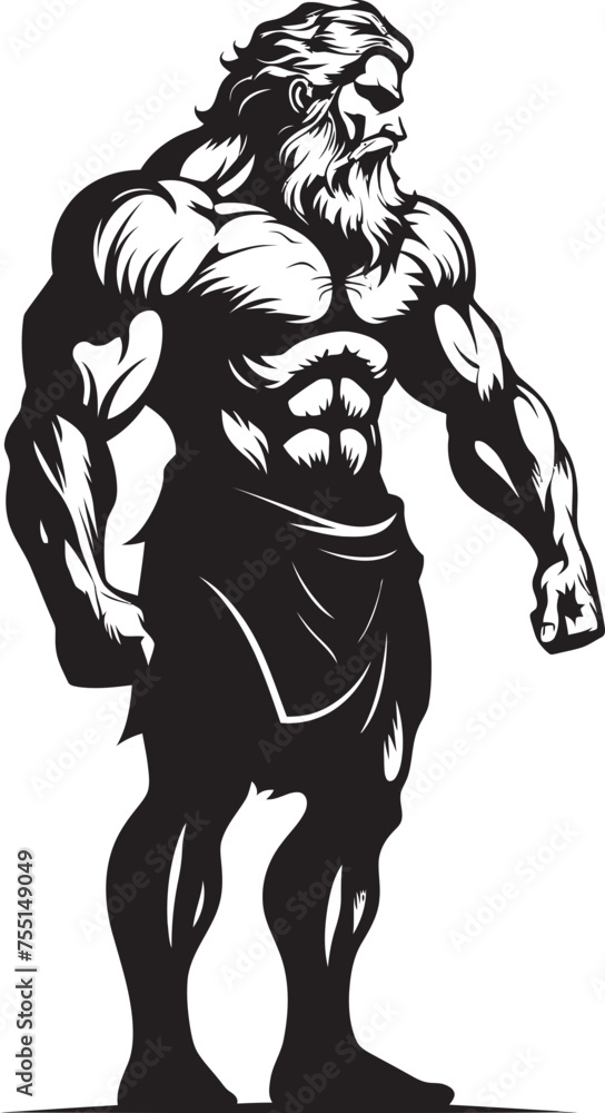 Legendary Warrior Hercules Symbolic Design Herculean Legacy Iconic Emblematic Symbol Legendary Warrior Hercules Symbolic Design Herculean Legacy Iconic Emblematic Symbol