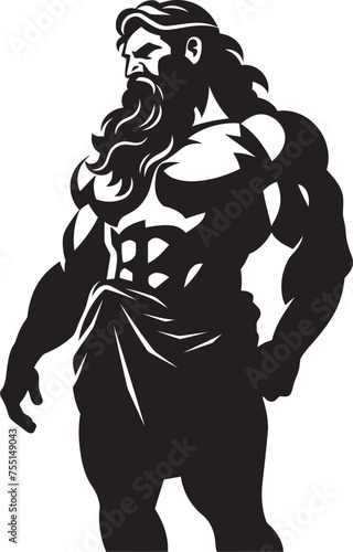 Titan of Power Vector Graphic Design Legendary Warrior Hercules Symbolic Design © BABBAN