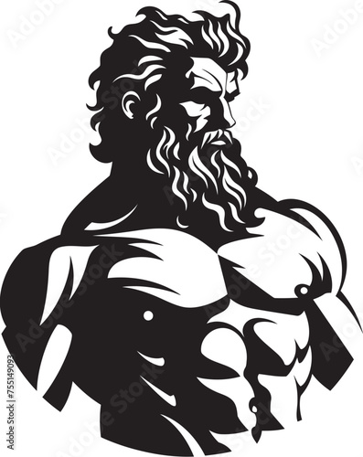 Herculean Might Ancient Hercules Emblem Heroic Legacy Vector Symbolic Design © BABBAN