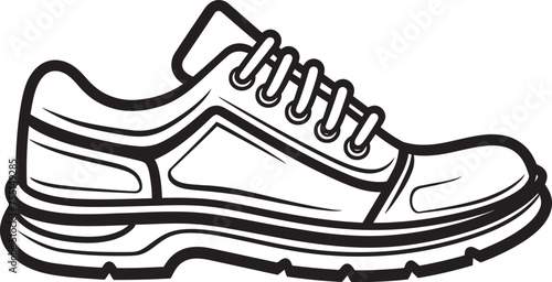 Trailblazing Explorer Vector Logo Symbol Nature Trail Trekker Iconic Outdoor Shoe Design