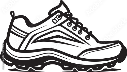 Expedition Explorer Vector Shoe Icon Trail Seeker Iconic Outdoor Shoe Emblem